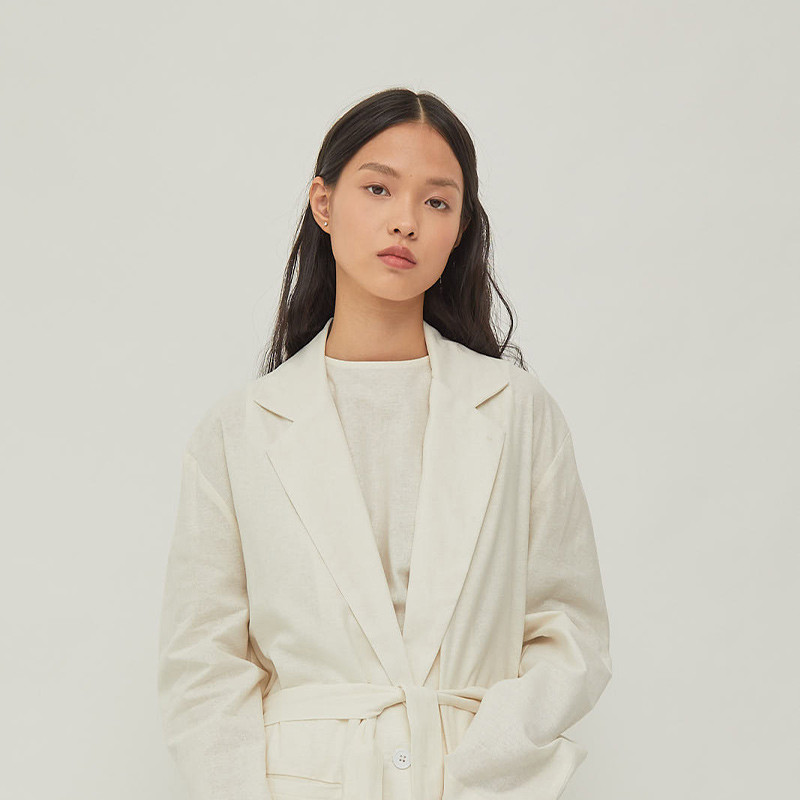 Joanne Linen Jacket White