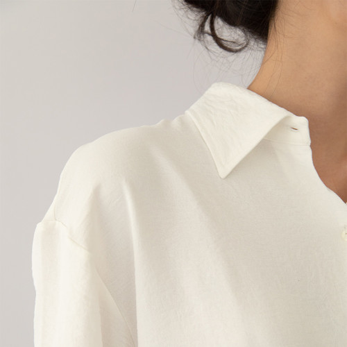 Tristan Cropped Blouse White