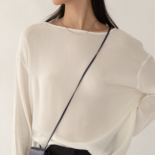 Erin Crinkled Blouse White